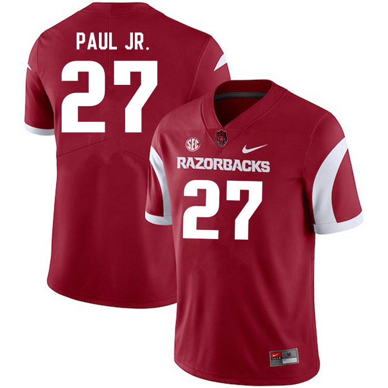 Men #27 Chris Paul Jr. Arkansas Razorbacks College Football Jerseys Sale-Cardinal - Click Image to Close